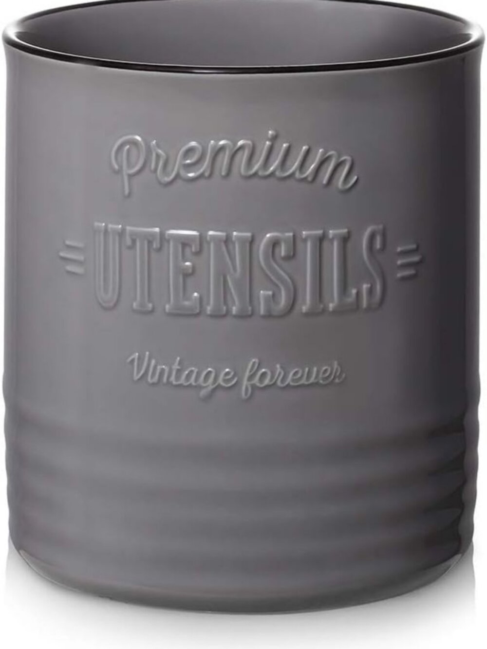 Extra Large Ceramic Kitchen Utensil Holder - Farmhouse Decor, Countertop Crock